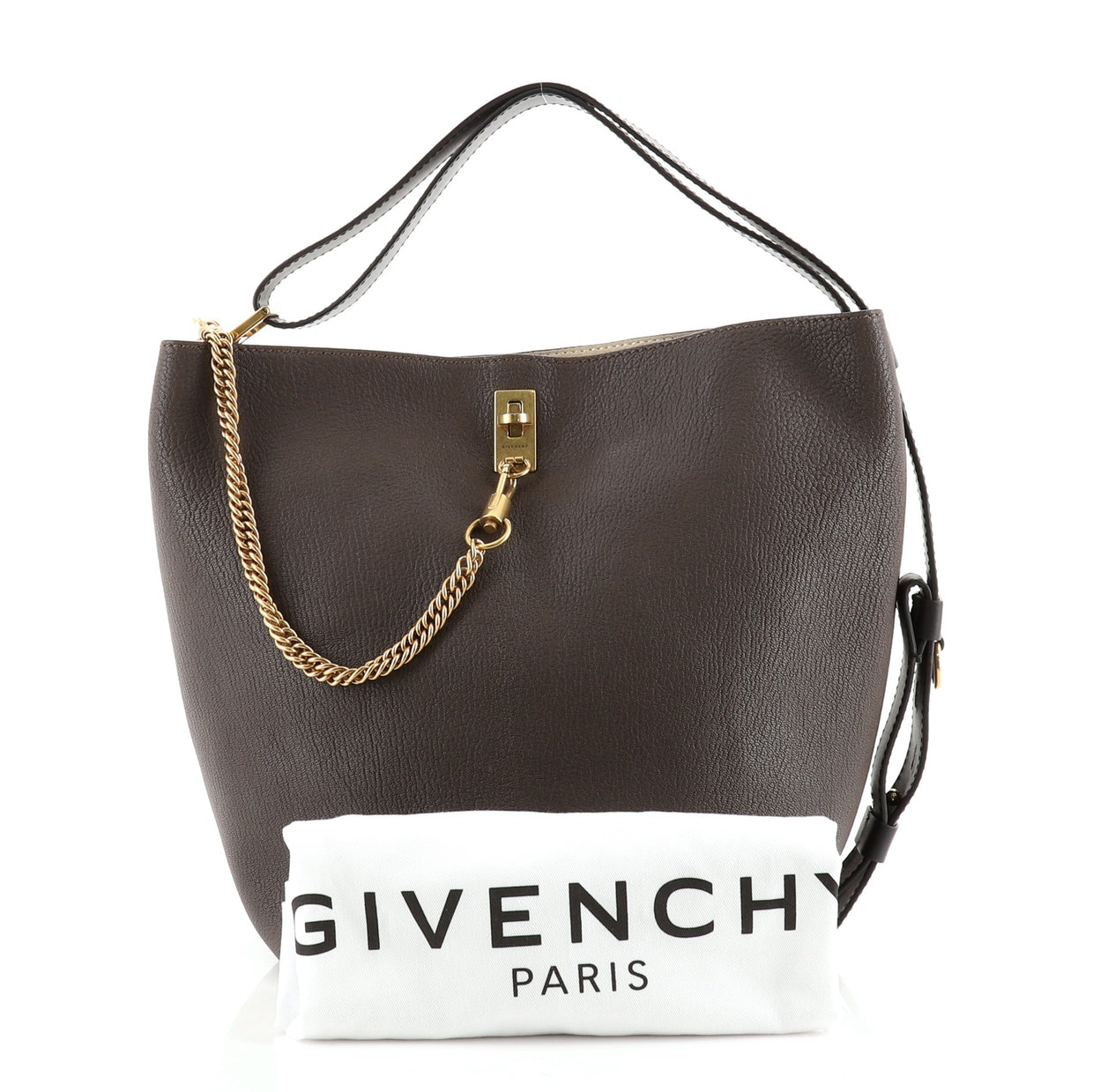 Givenchy GV Bucket Bag Leather Medium Brown 69286176