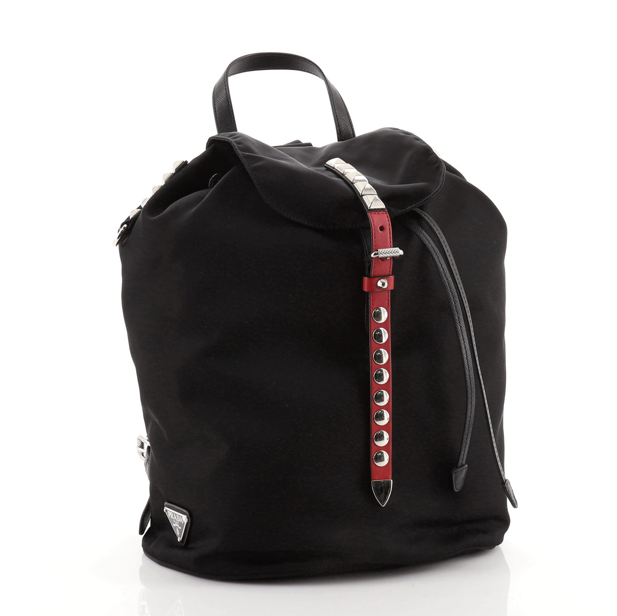 Prada New Vela Drawstring Backpack Tessuto with Studded Detail 6928686 ...