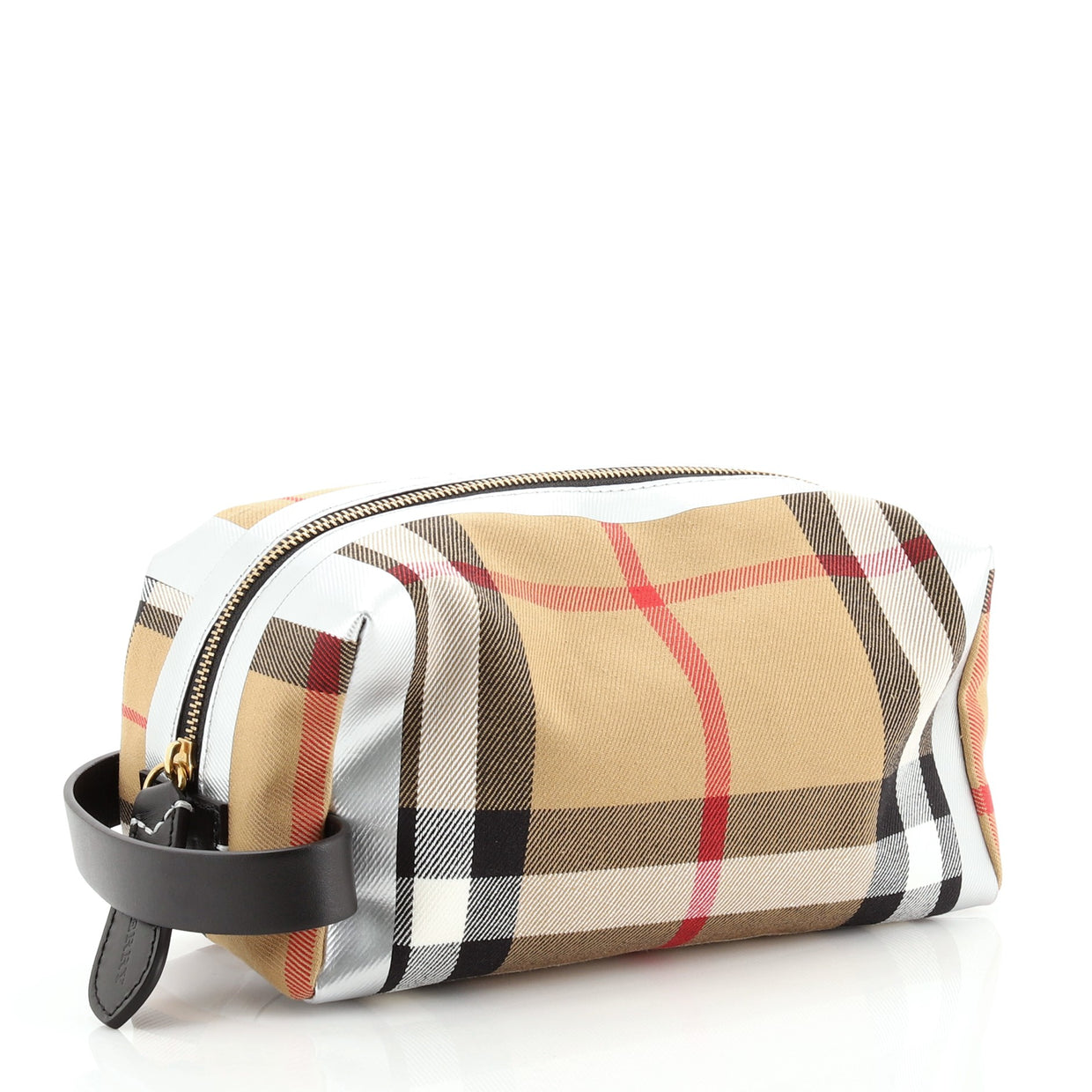 Burberry Toiletry Pouch House Check Canvas Brown 70040123