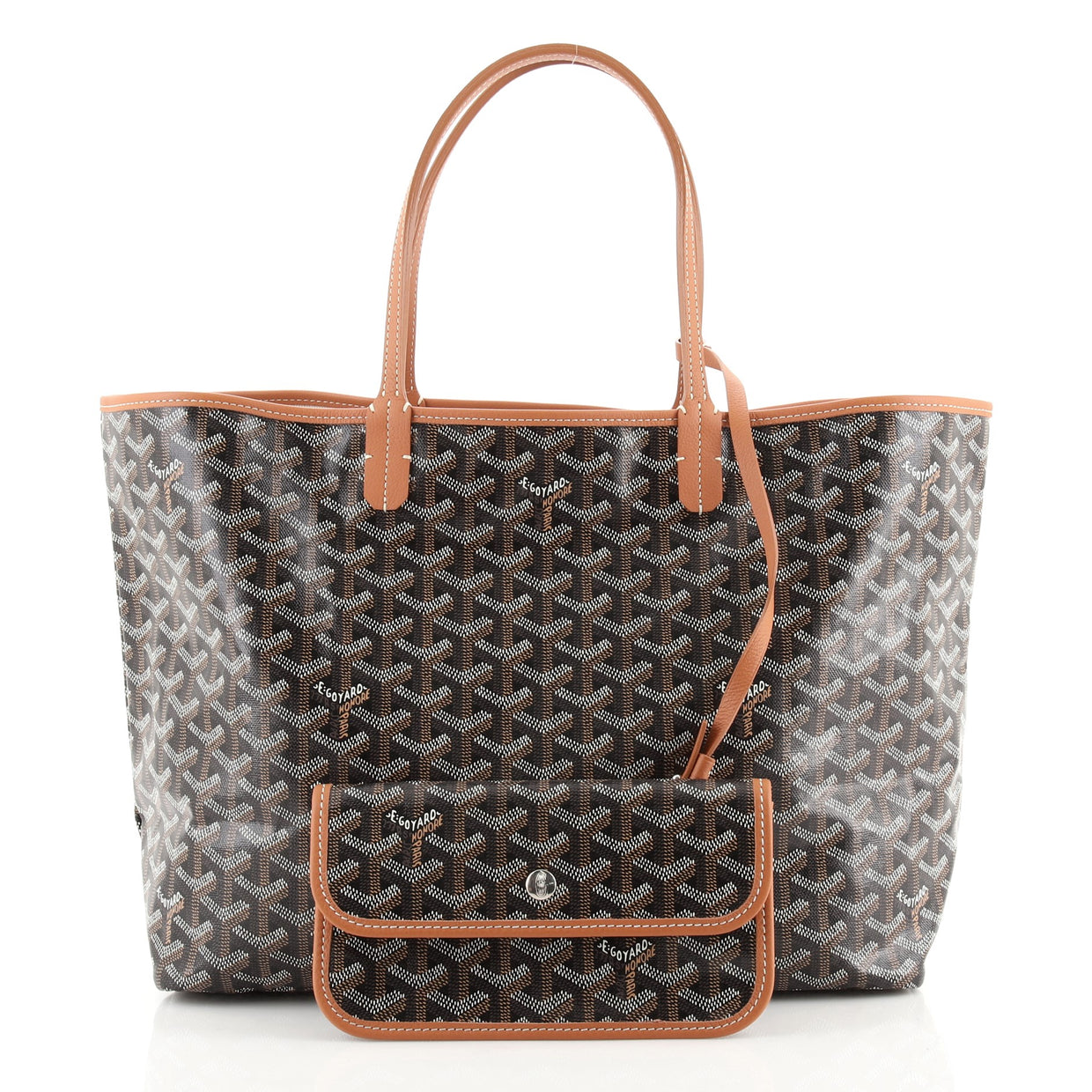 Goyard Saint Louis Tote Coated Canvas PM Black 70724264