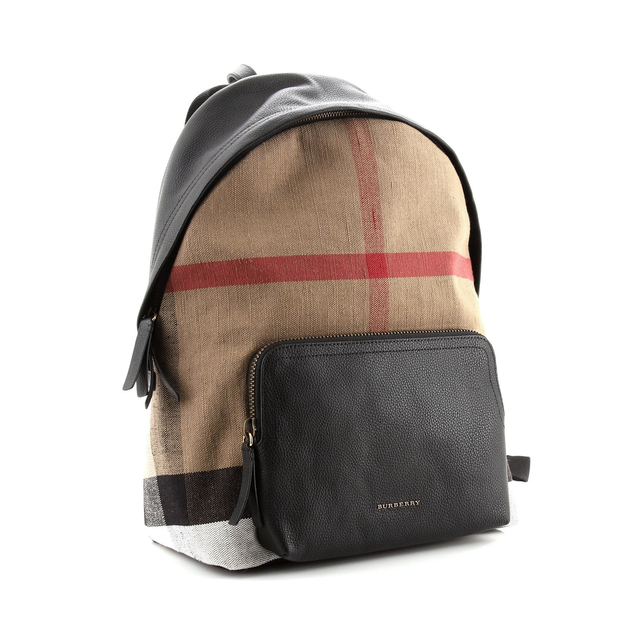 Burberry Abbeydale Backpack House Check Canvas and Leather Medium ...