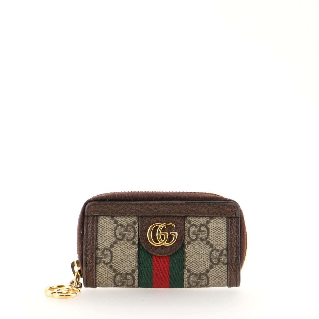 Gucci Ophidia Zip Key Case GG Coated Canvas Brown 718621
