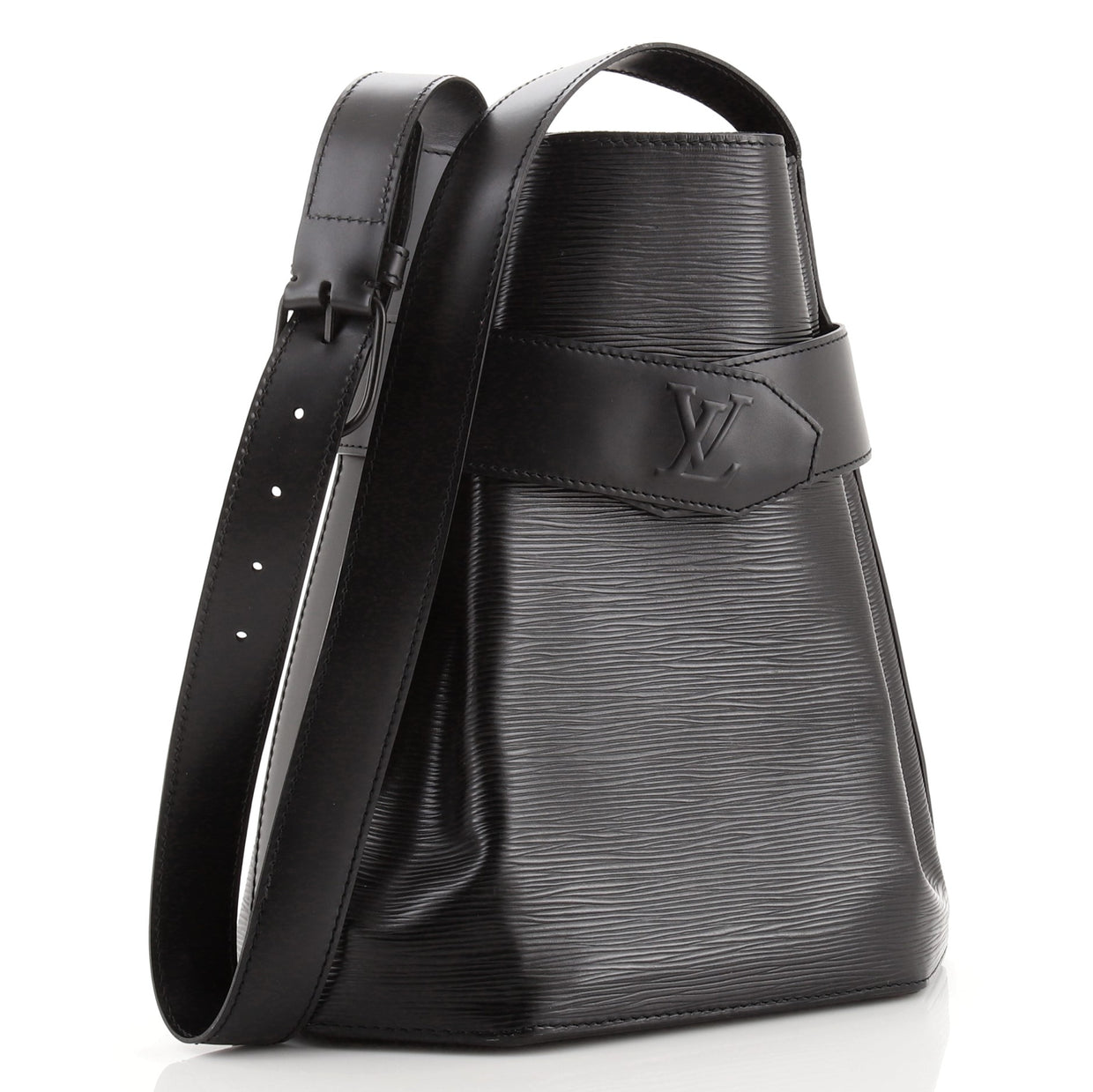 Louis Vuitton Vintage Sac d'Epaule Handbag Epi Leather GM Black 72170251