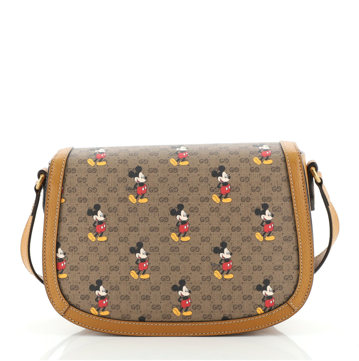 Gucci Disney Mickey Mouse Flap Shoulder Bag Printed Mini GG Coated ...