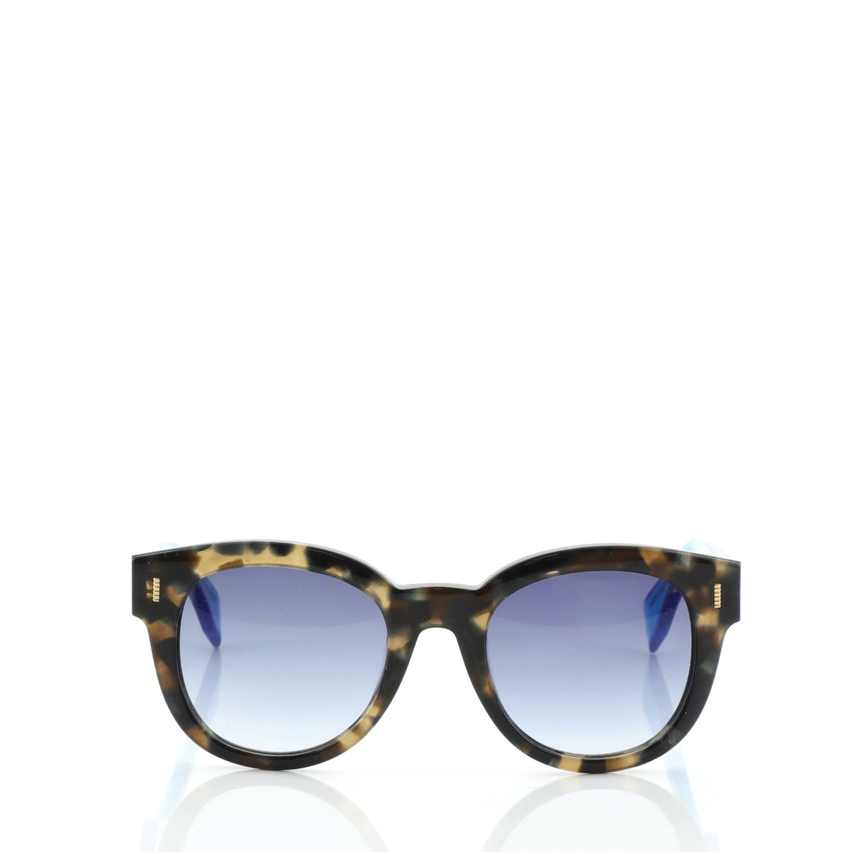 Fendi Iridia Cat Eye Sunglasses Acetate with Metal Blue 726401