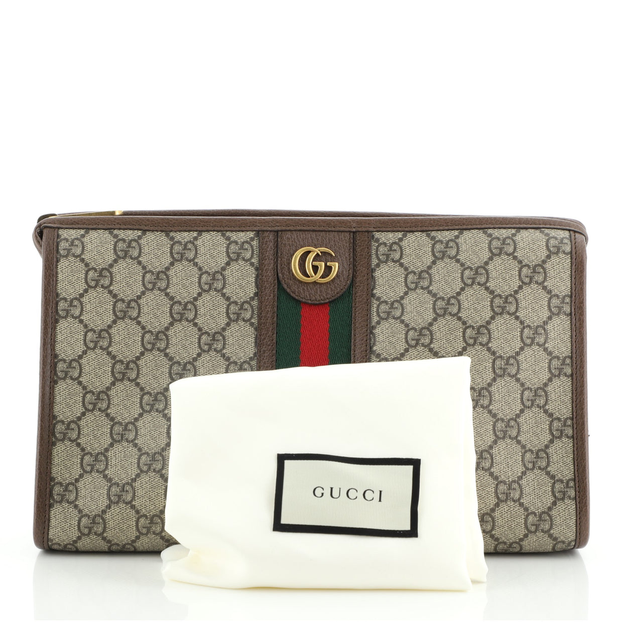 Gucci Ophidia Toiletry Pouch GG Coated Canvas Large - Rebag
