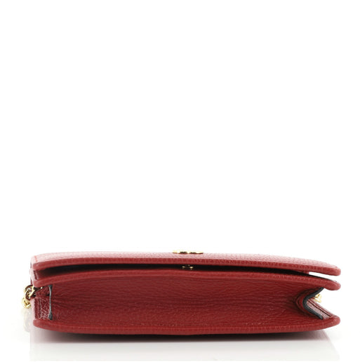 gucci petite marmont wallet on chain red