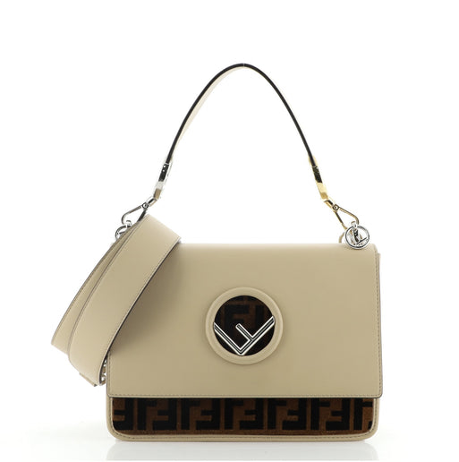 Fendi Kan I F Shoulder Bag Leather with 