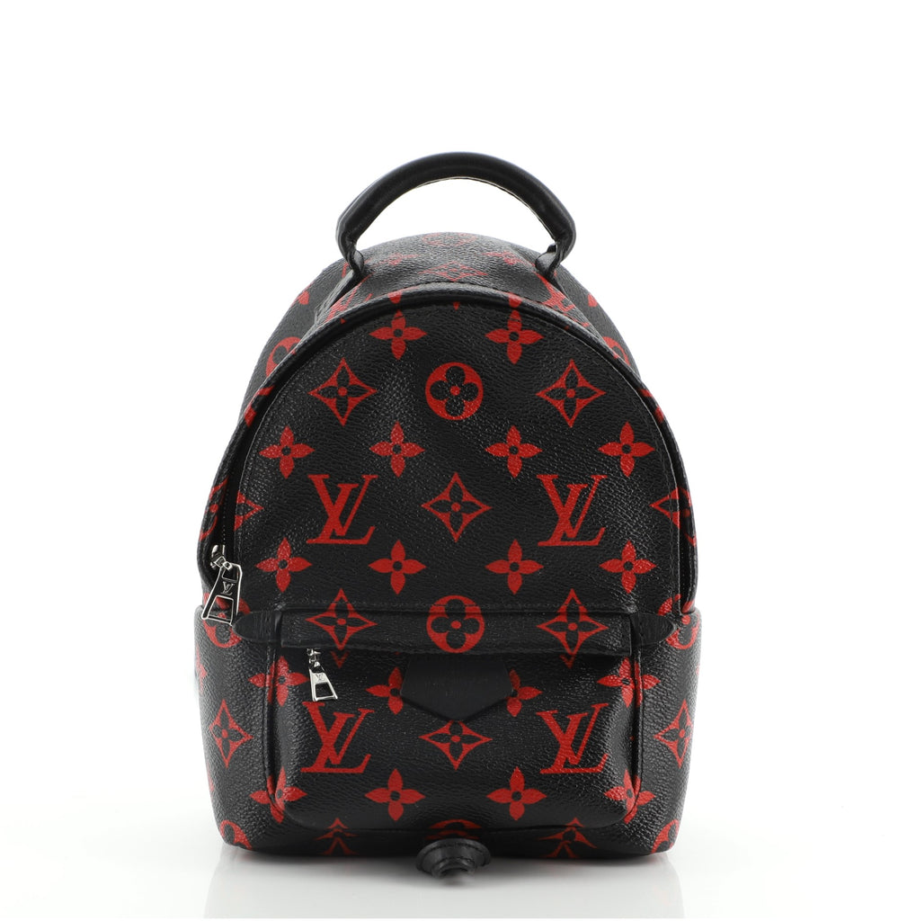 Louis Vuitton Backpack Palm Springs Monogram Infrarouge Mini Black Red US   lupongovph