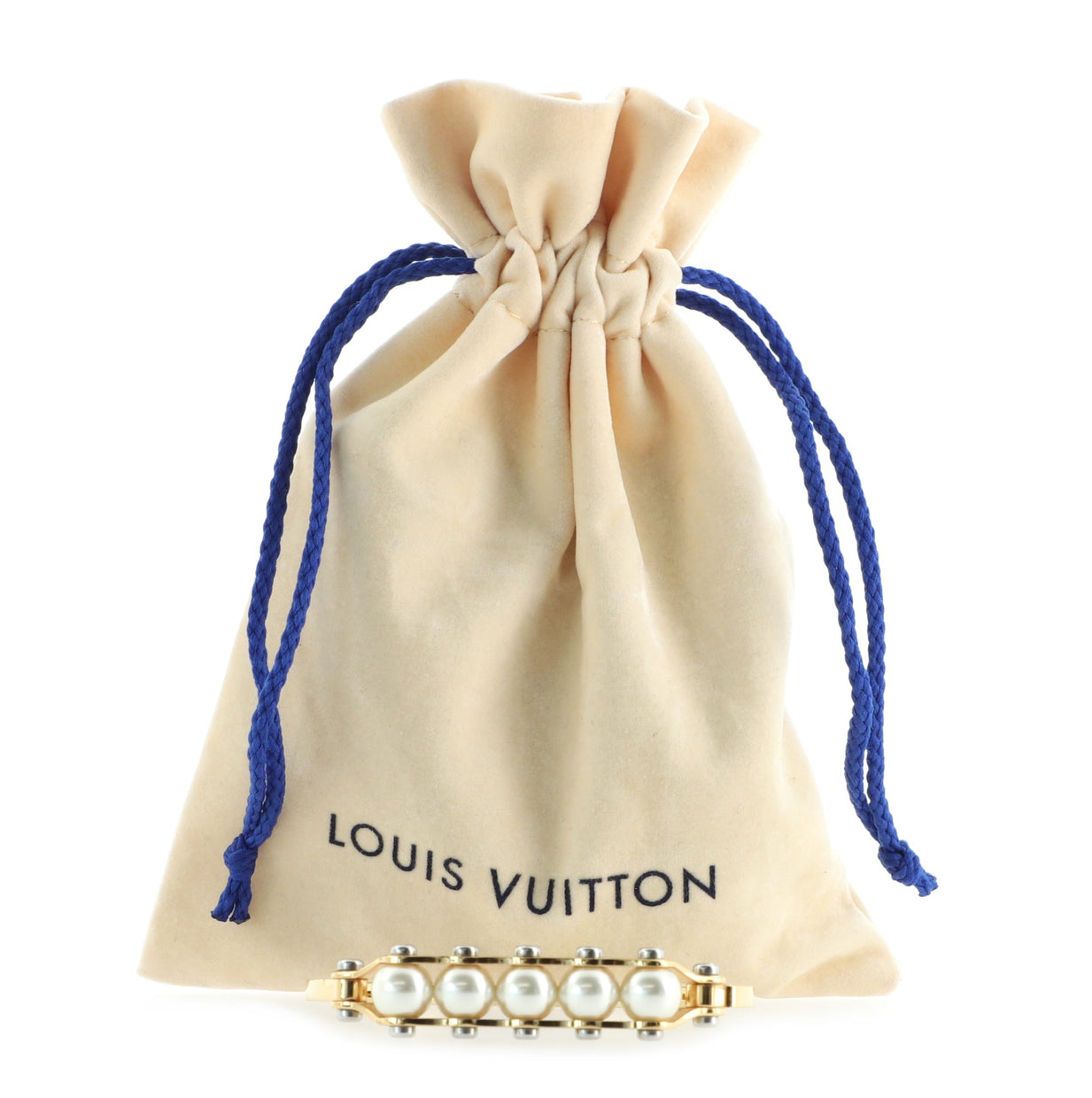Louis Vuitton Speedy Pearls One Rank Cuff Bracelet Metal and Faux