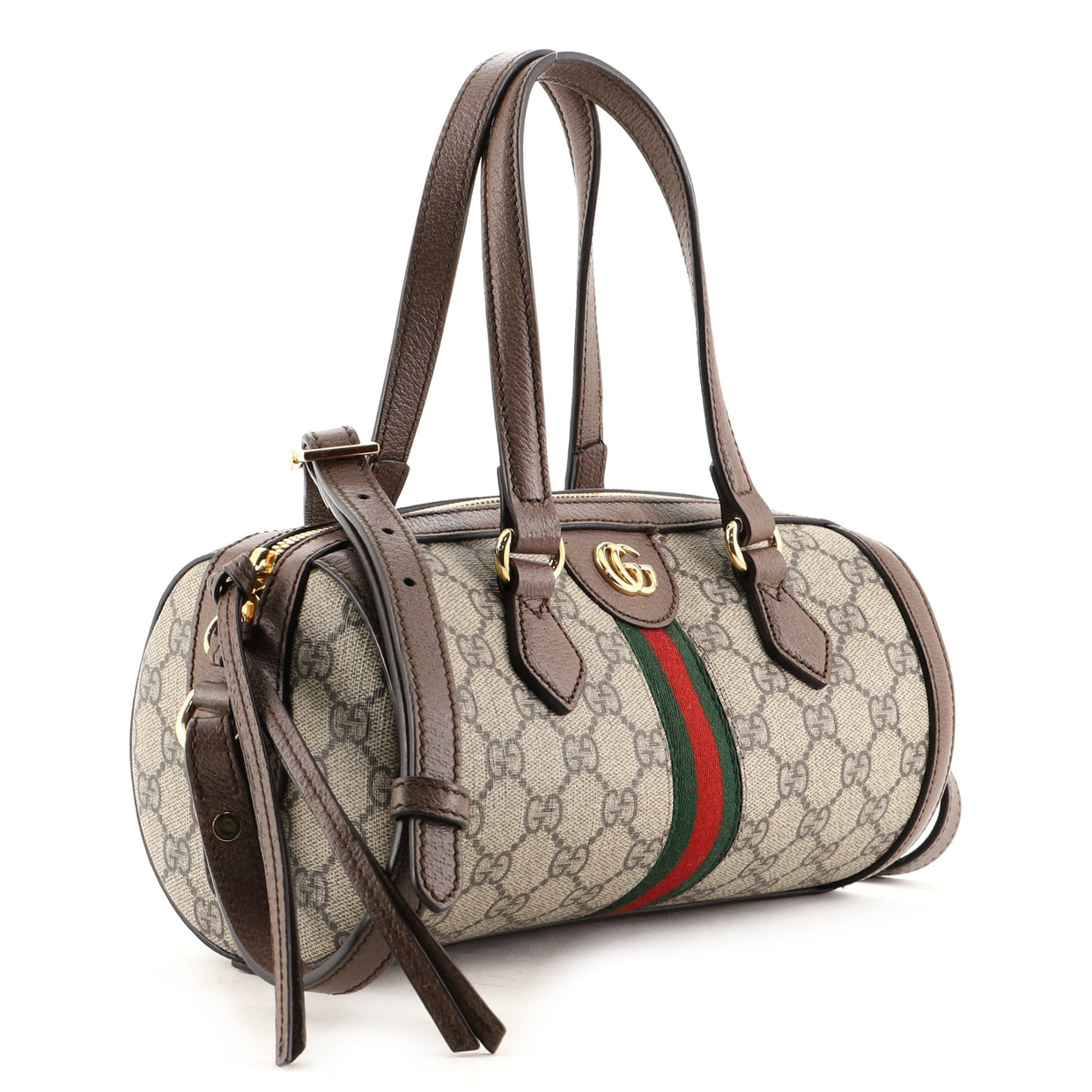 Gucci Ophidia Boston Bag GG Coated Canvas Small Brown 761901
