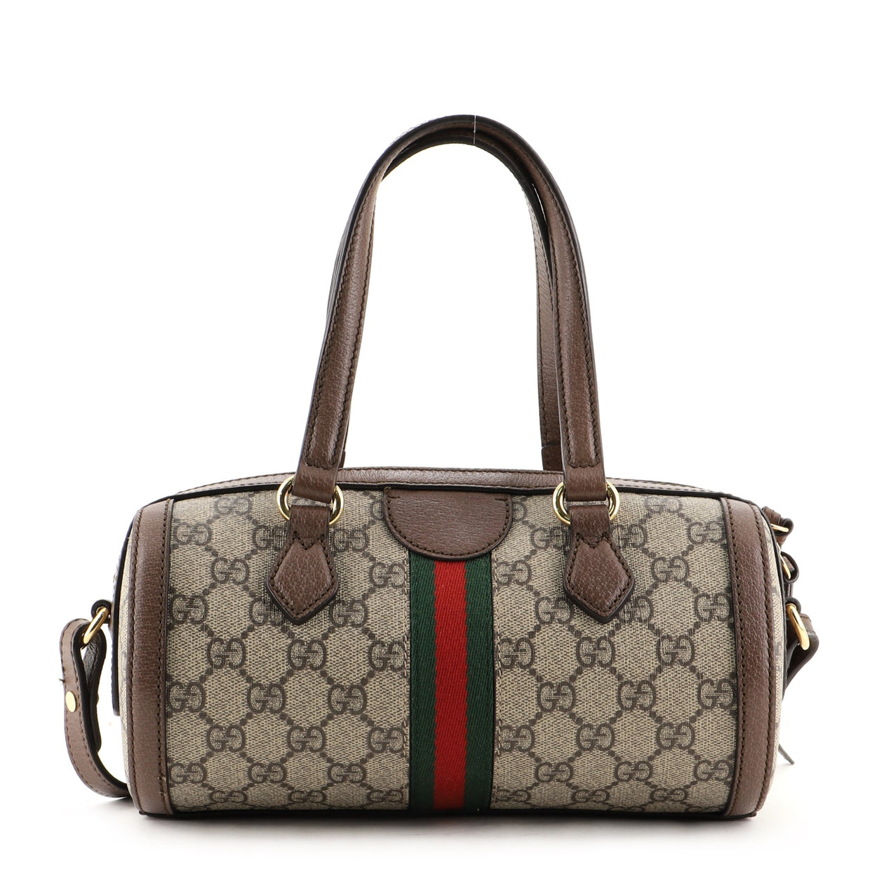 Gucci Ophidia Boston Bag GG Coated Canvas Small Brown 761901