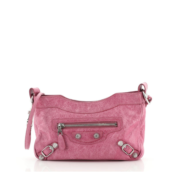 Balenciaga Hip Giant Studs Bag Leather Pink 76478182