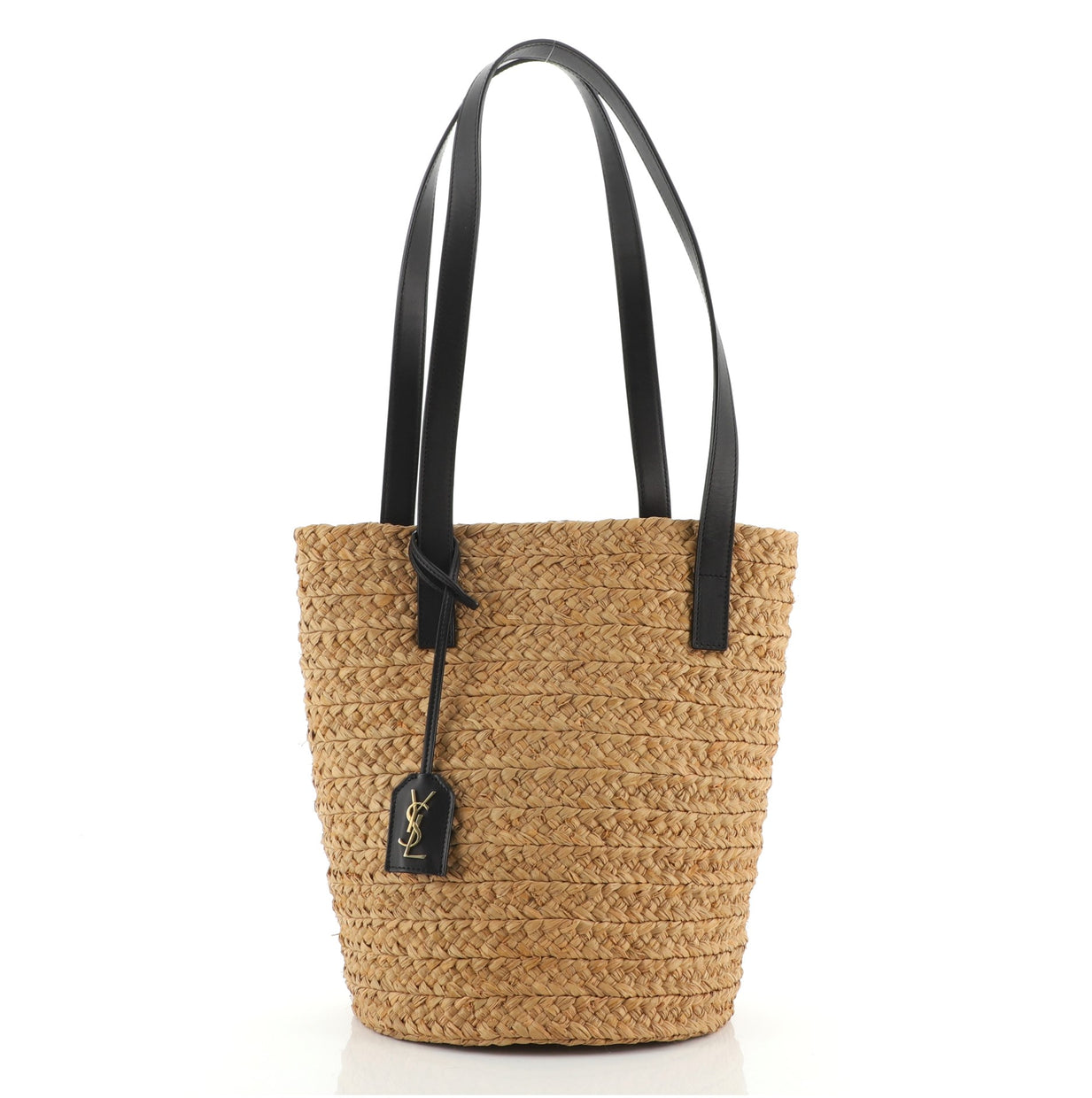 Saint Laurent Panier Basket Shopper Raffia Small Neutral 76594100