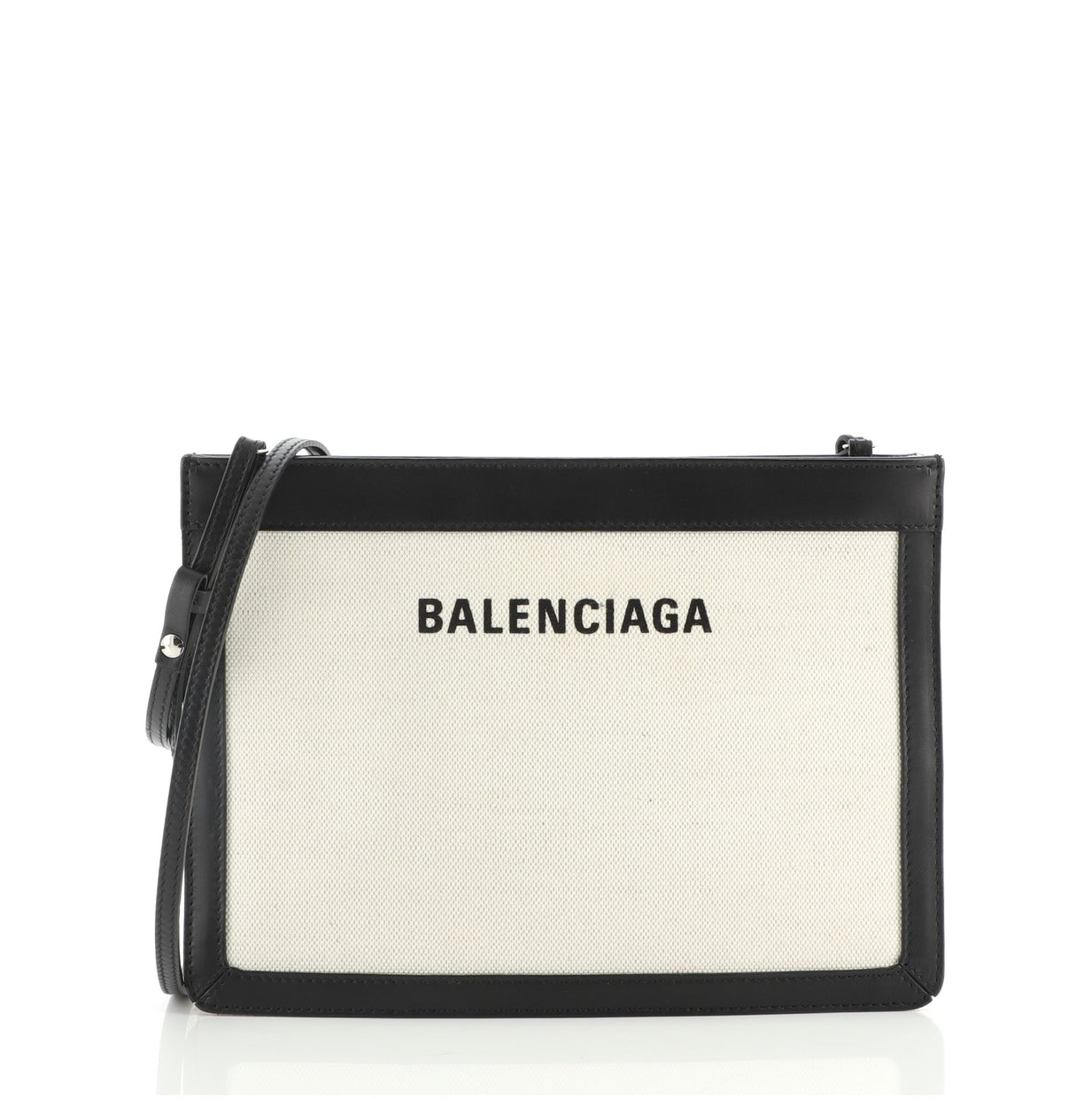 Balenciaga Navy Pochette S Canvas and Leather Black 7659451