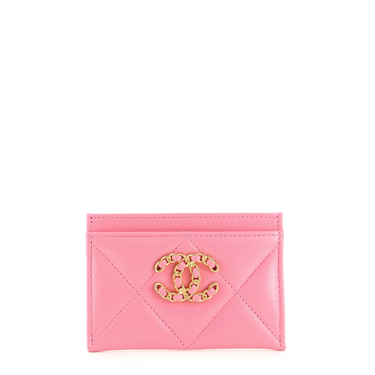 Chanel 19 Card Holder Quilted Lambskin - Rebag