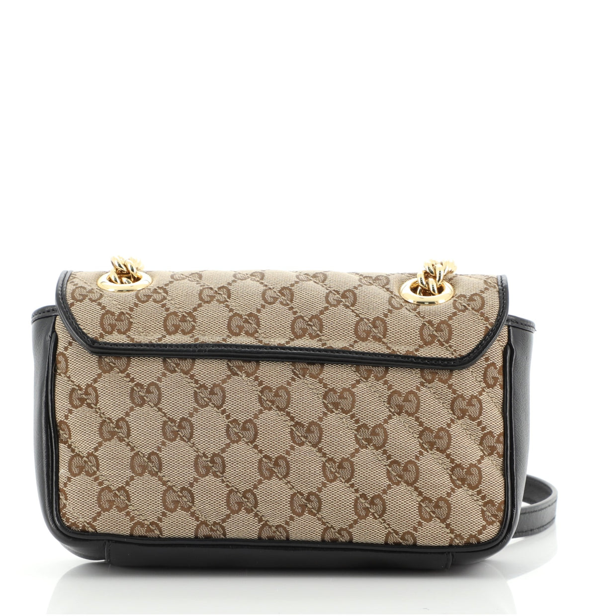 Gucci GG Marmont Flap Bag Diagonal Quilted GG Canvas Small - Rebag