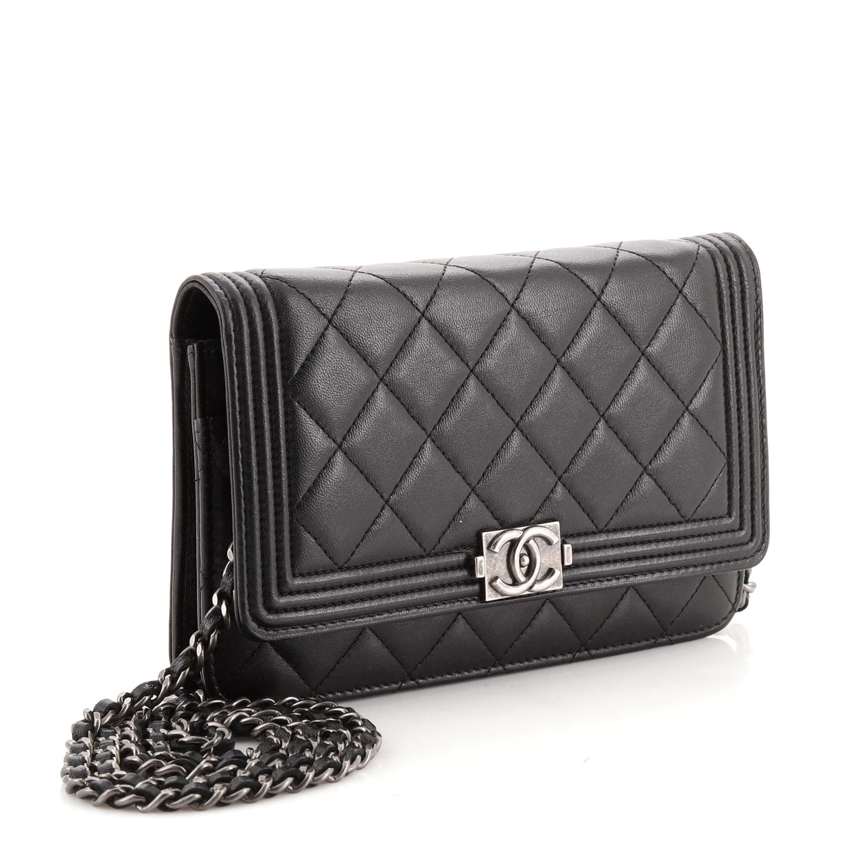 Chanel Boy Wallet on Chain Quilted Lambskin - Rebag