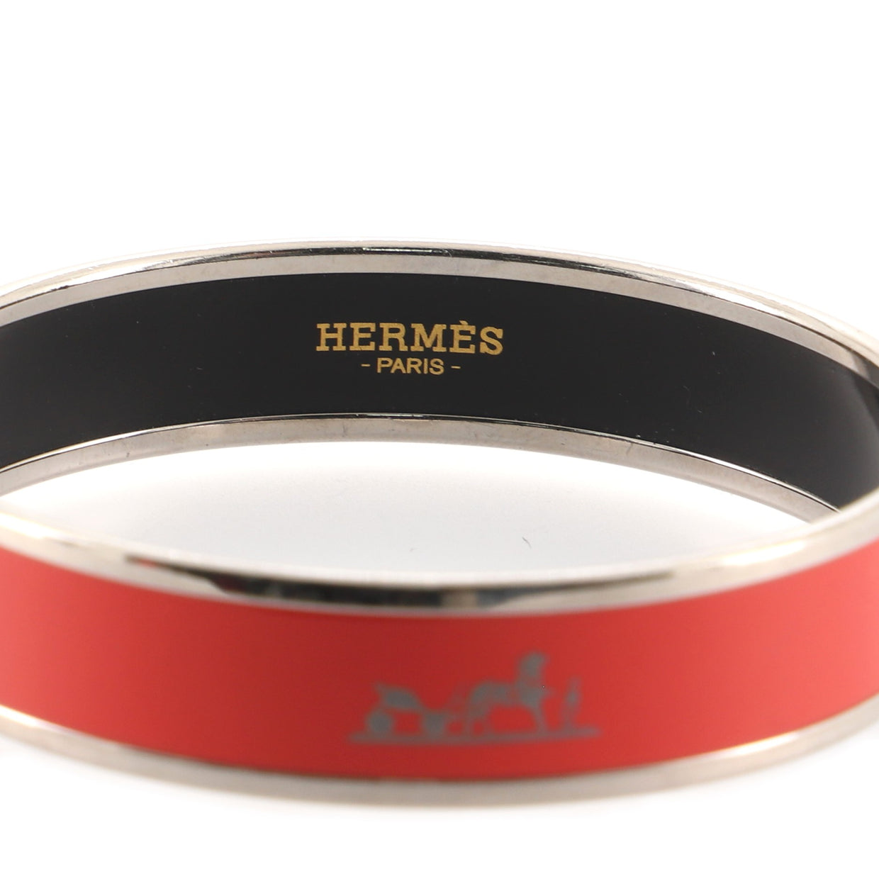 Hermes Caleche Bangle Bracelet Enamel Narrow 788472 - Rebag