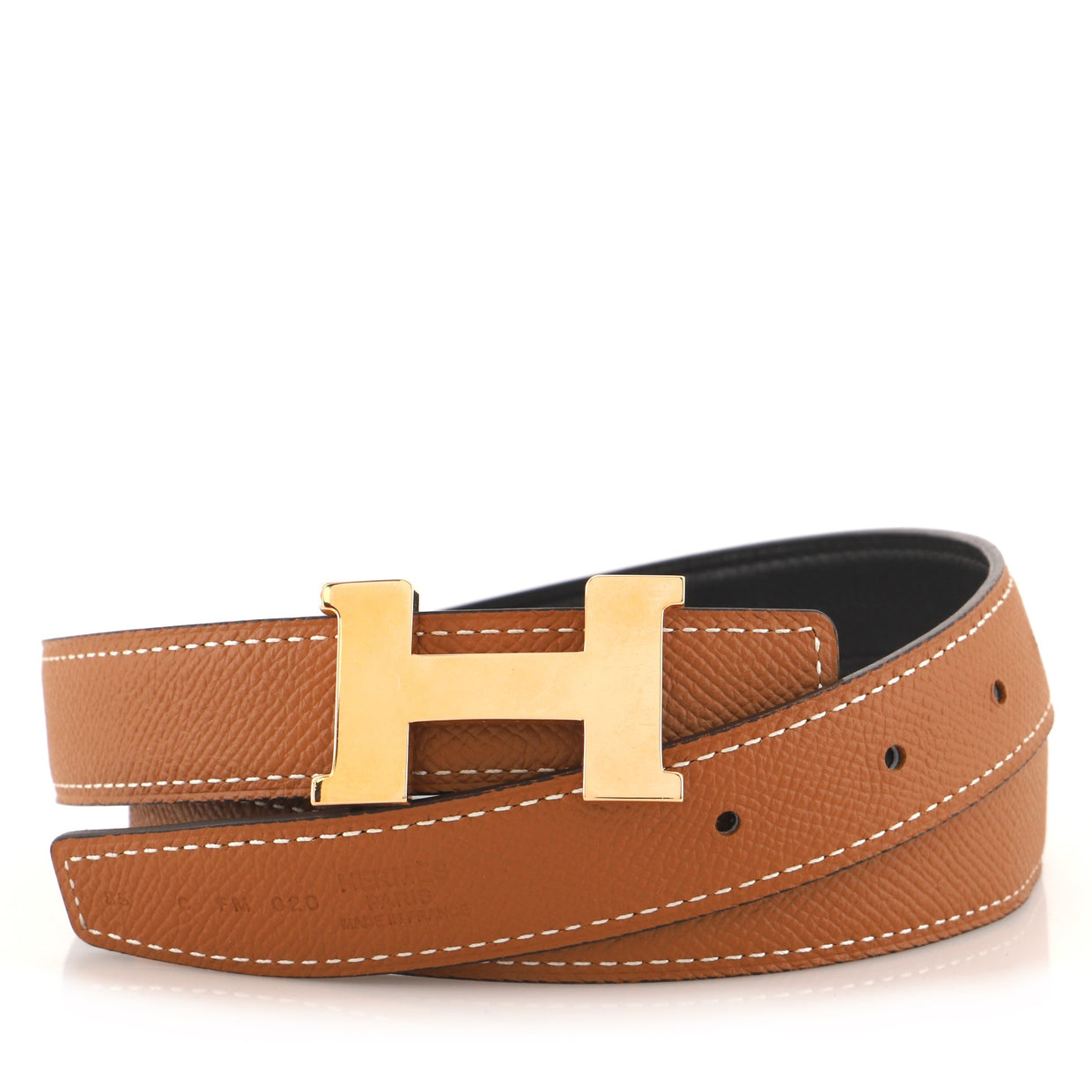 Hermes Constance Reversible Belt Leather Thin Brown 788831