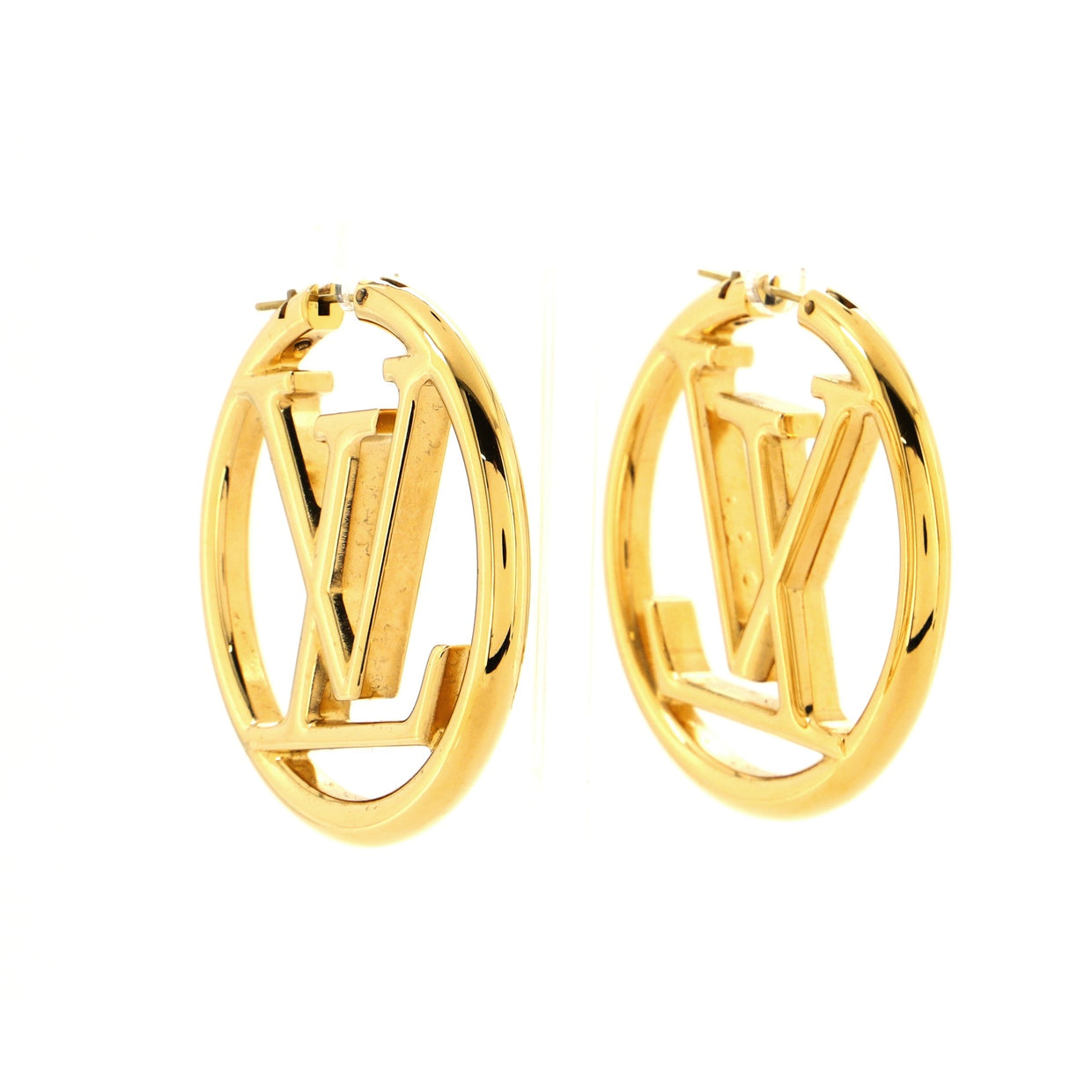 Louis Vuitton Louise Hoop Earrings Gold 528814
