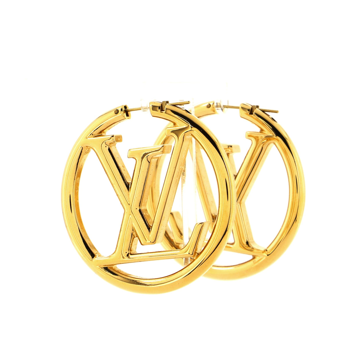 Louis Vuitton Louise Hoop Earrings Metal Gold 7890641