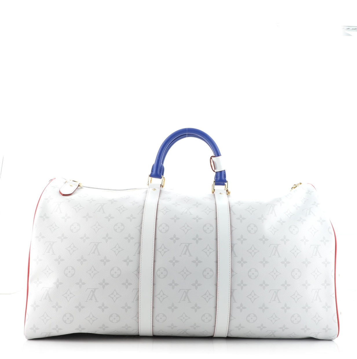 Louis Vuitton Monogram Keepall 55 Boston Bag White M45586 LVxNBA