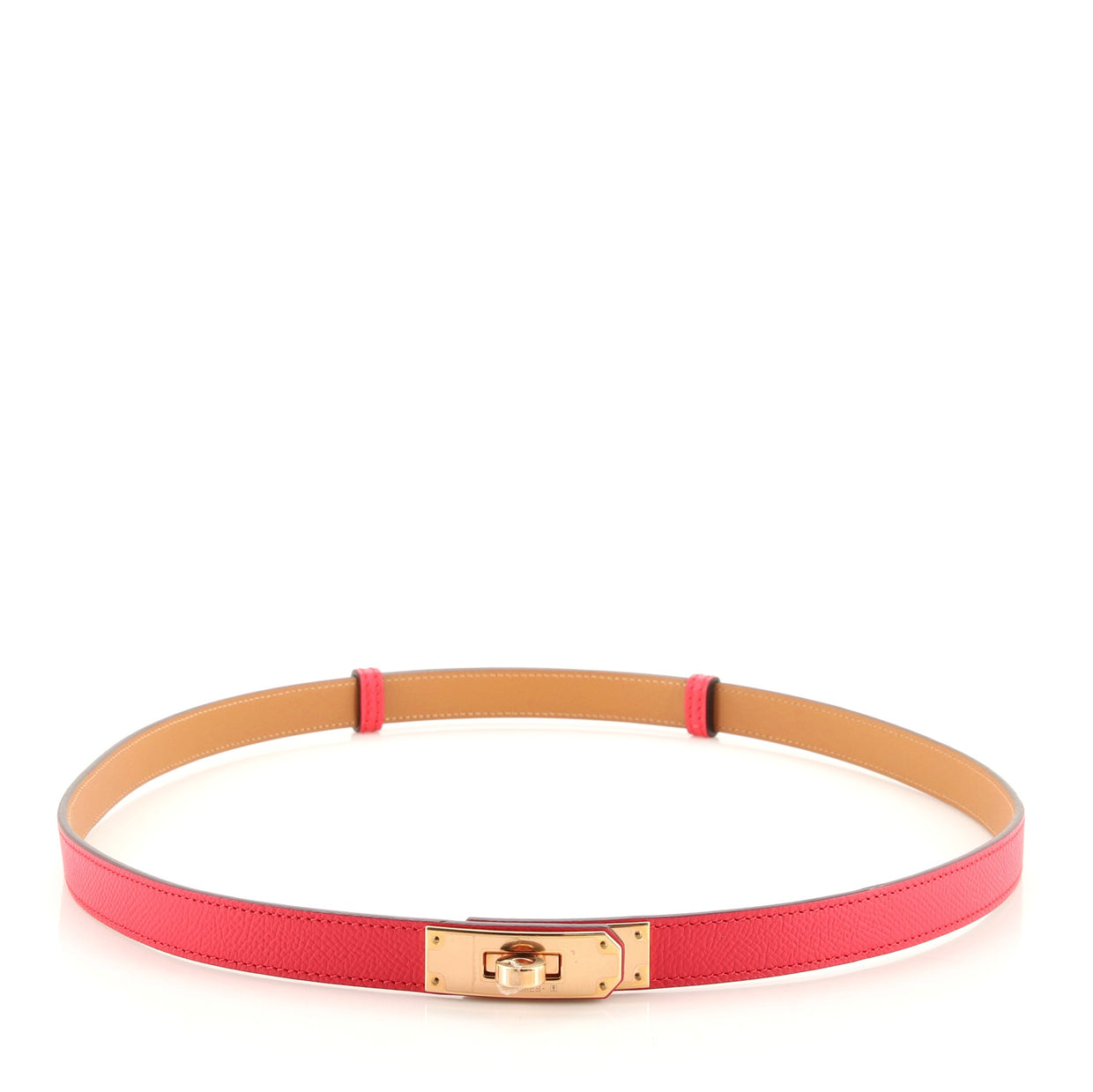 Hermes Kelly Belt Leather Thin Pink 793744
