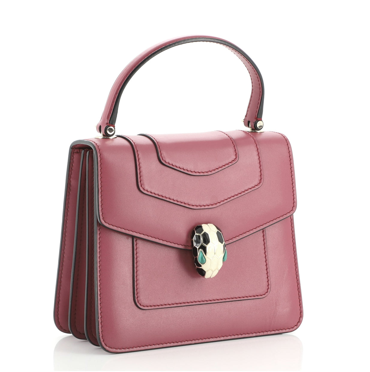 Bvlgari Serpenti Forever Top Handle Bag Leather Small Pink 794721