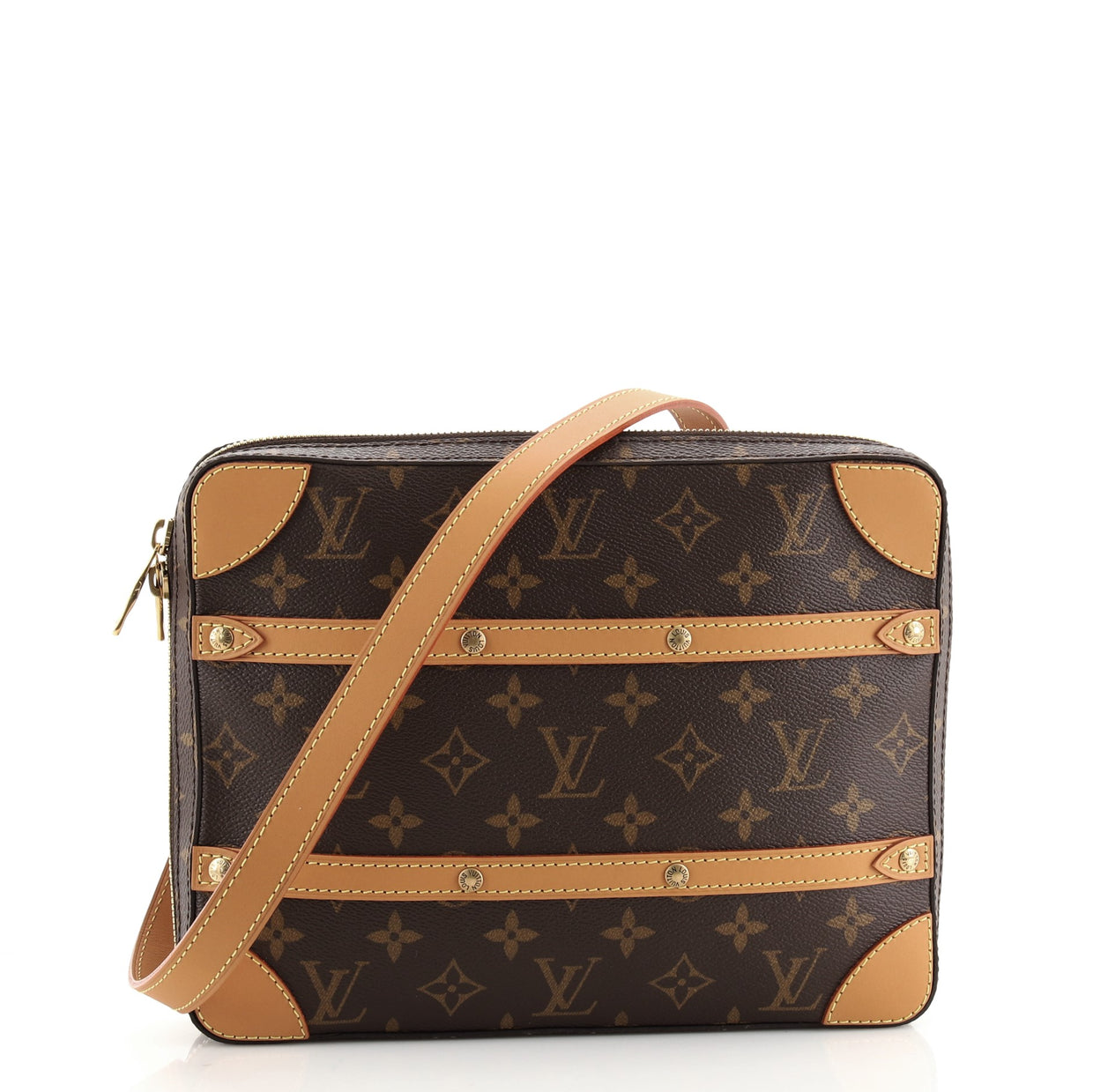 Louis Vuitton Soft Trunk Messenger Bag Monogram Canvas PM Brown 79559278