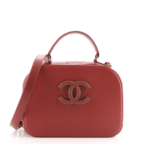 Chanel Coco Curve Vanity Case Calfskin and Quilted Goatskin Small Red  7967439