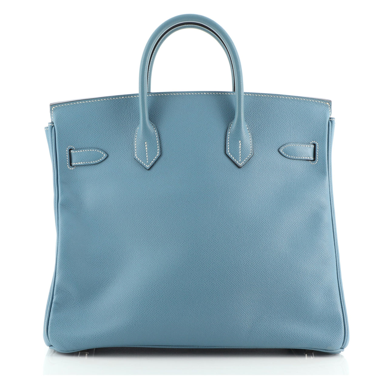 Hermes HAC Birkin Bag Blue Epsom with Palladium Hardware 32 Blue 79783165