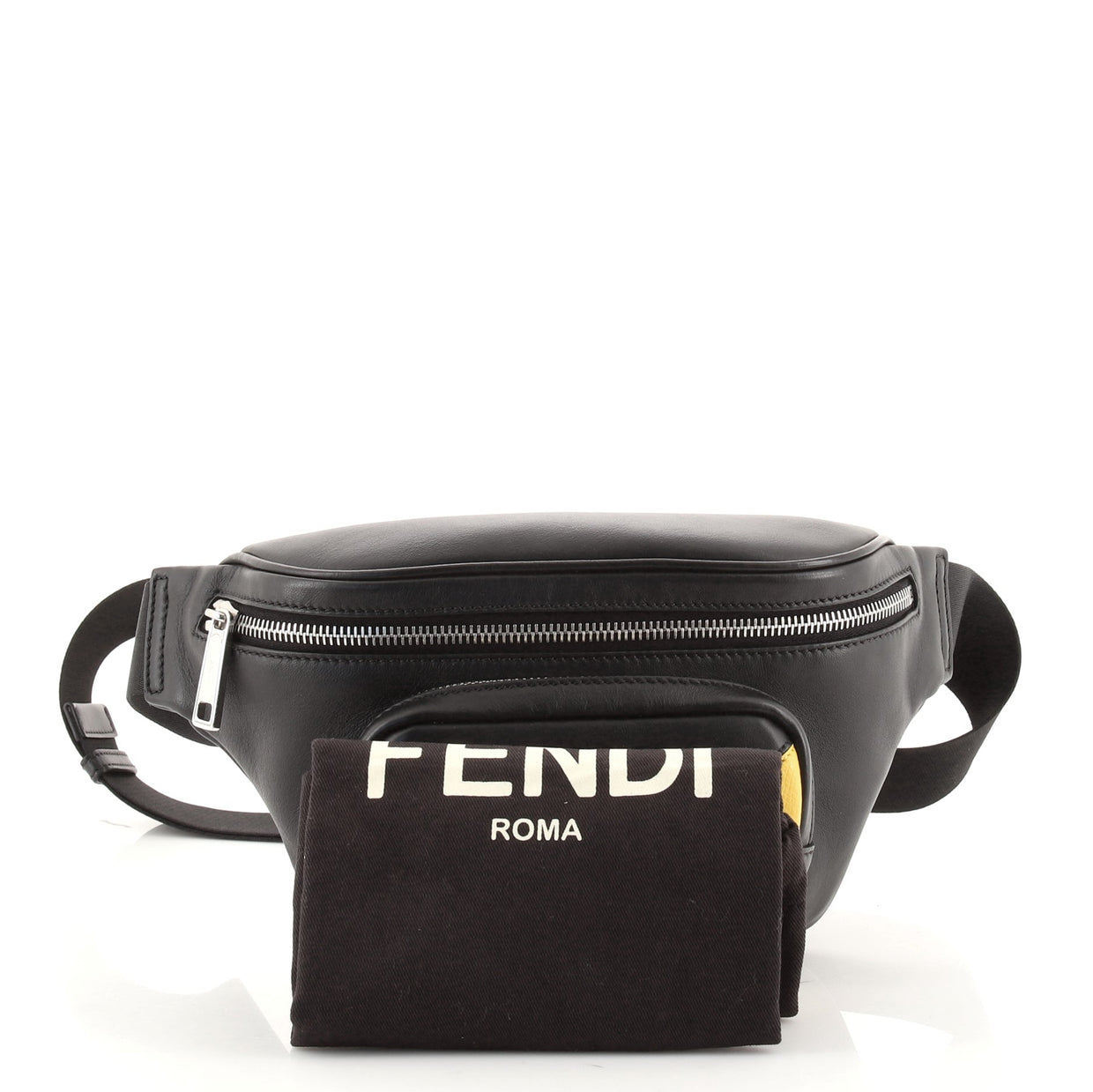 Fendi Monster Waist Bag Leather Black 8034313