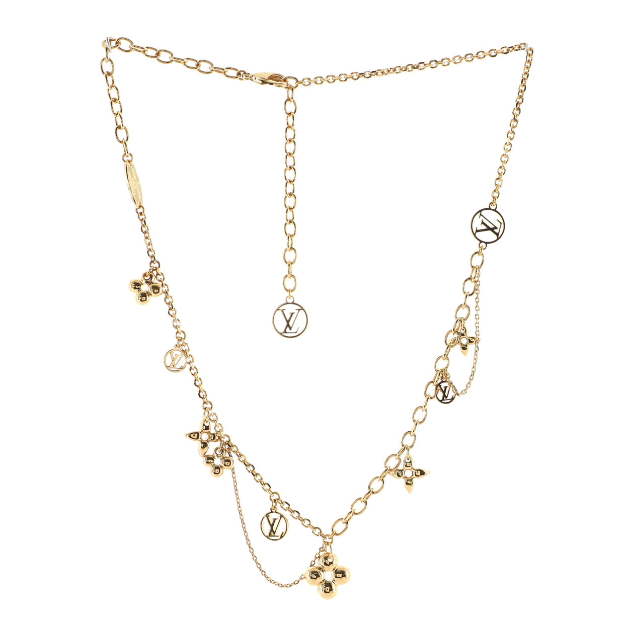 Louis Vuitton Blooming Strass Necklace - Gold-Plated Collar