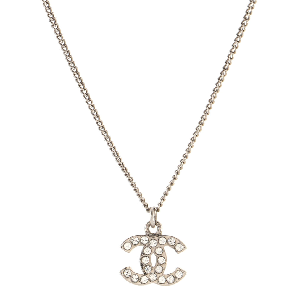 Chanel Crystal CC Pendant Necklace