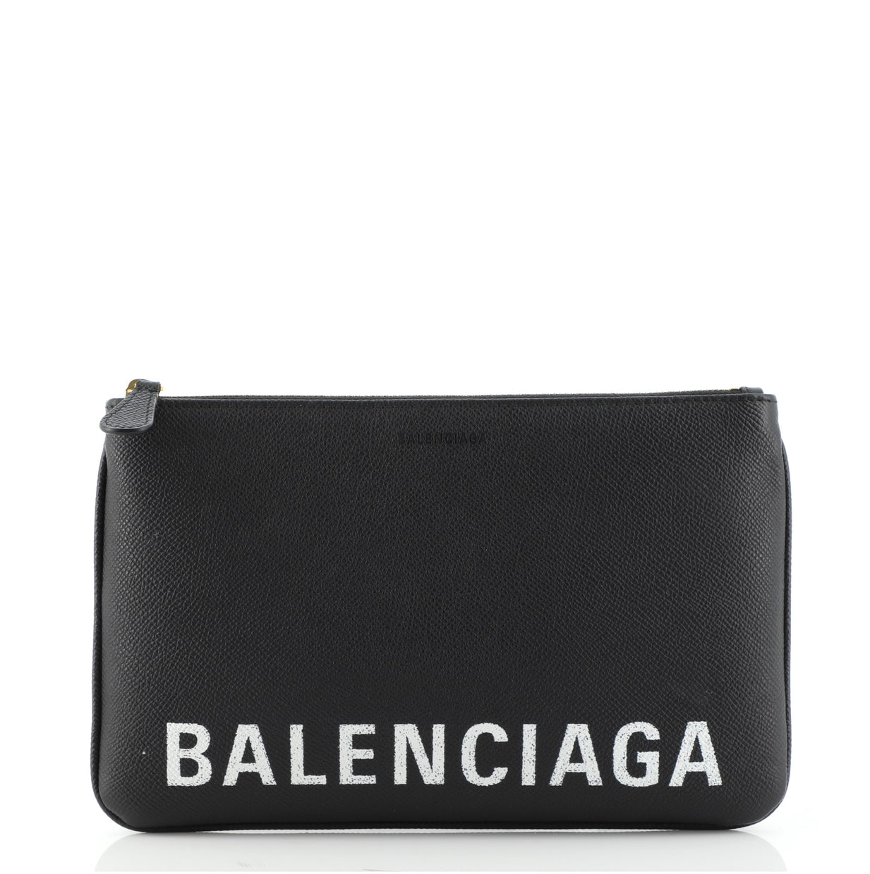 Balenciaga Ville Pouch Leather Medium Black 81420166