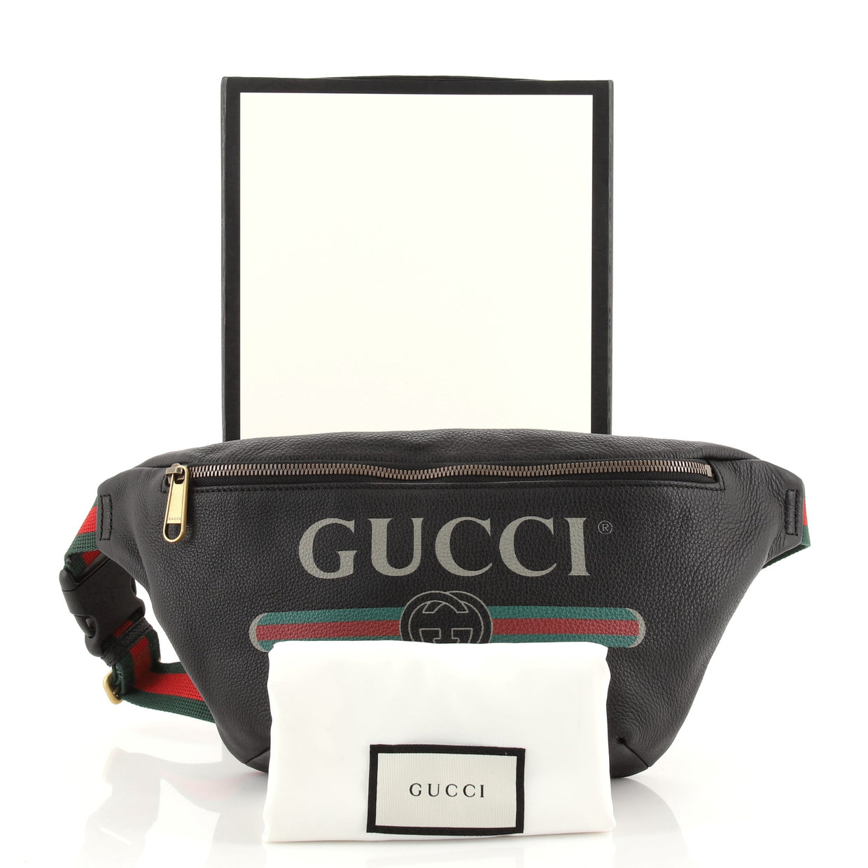 Gucci Logo Belt Bag Printed Leather Medium 8201378 - Rebag