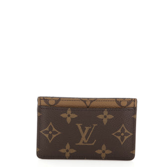 Louis Vuitton Card Holder Reverse Monogram Canvas Brown