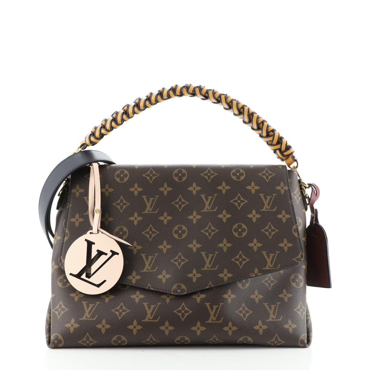 Louis Vuitton Braided Handle Beaubourg Handbag Monogram Canvas MM Brown ...