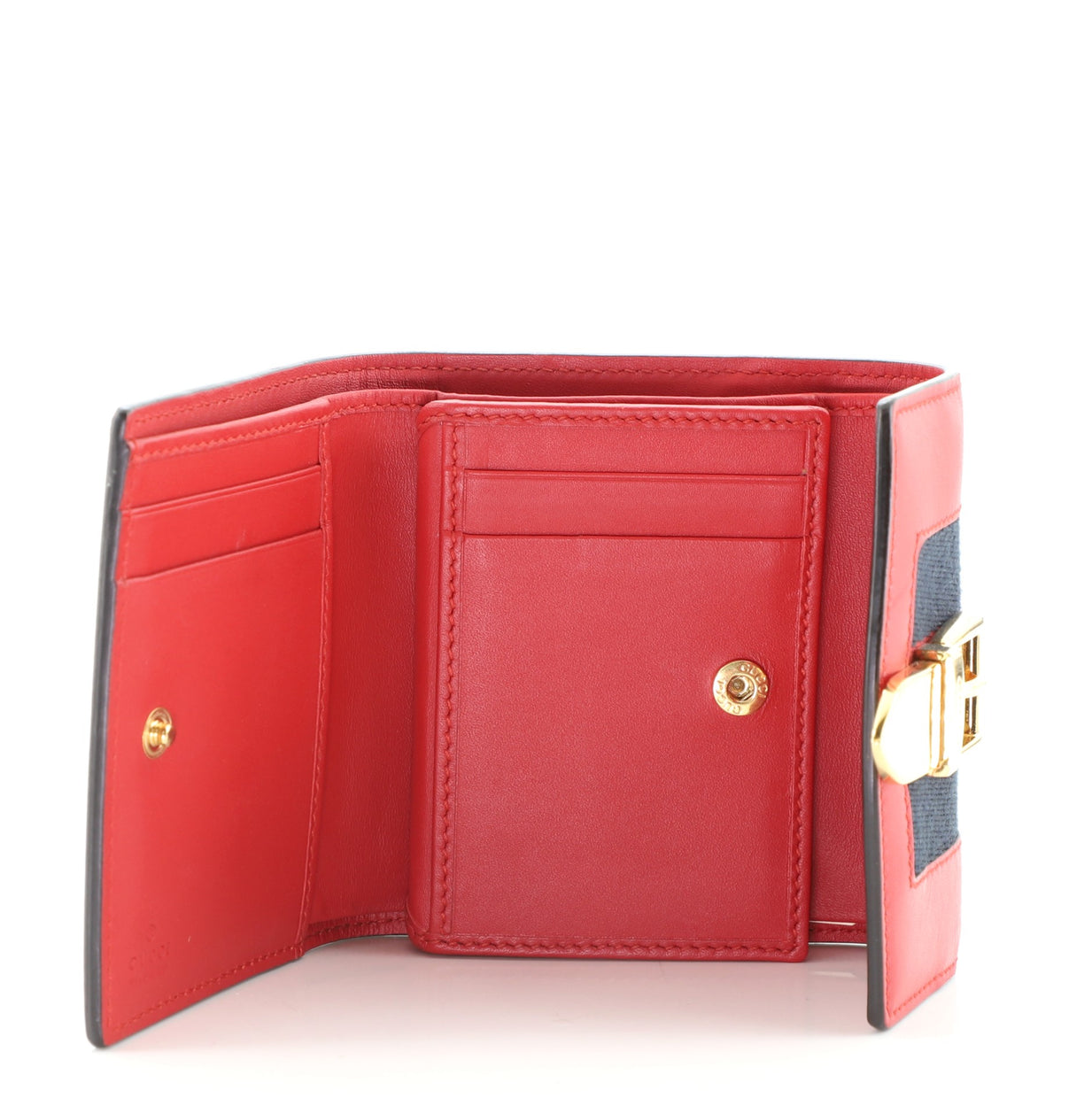 Gucci Sylvie Compact Wallet Leather Red 8408311