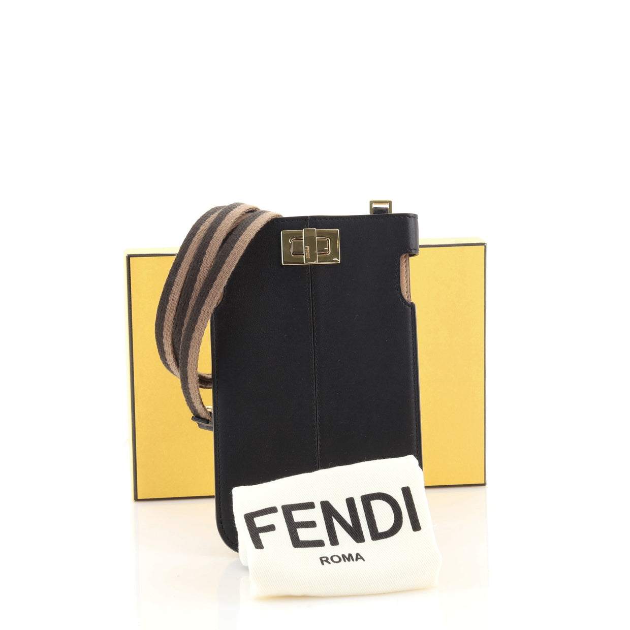 Fendi Peek-A-Phone Pouch Crossbody Leather 84682348 - Rebag