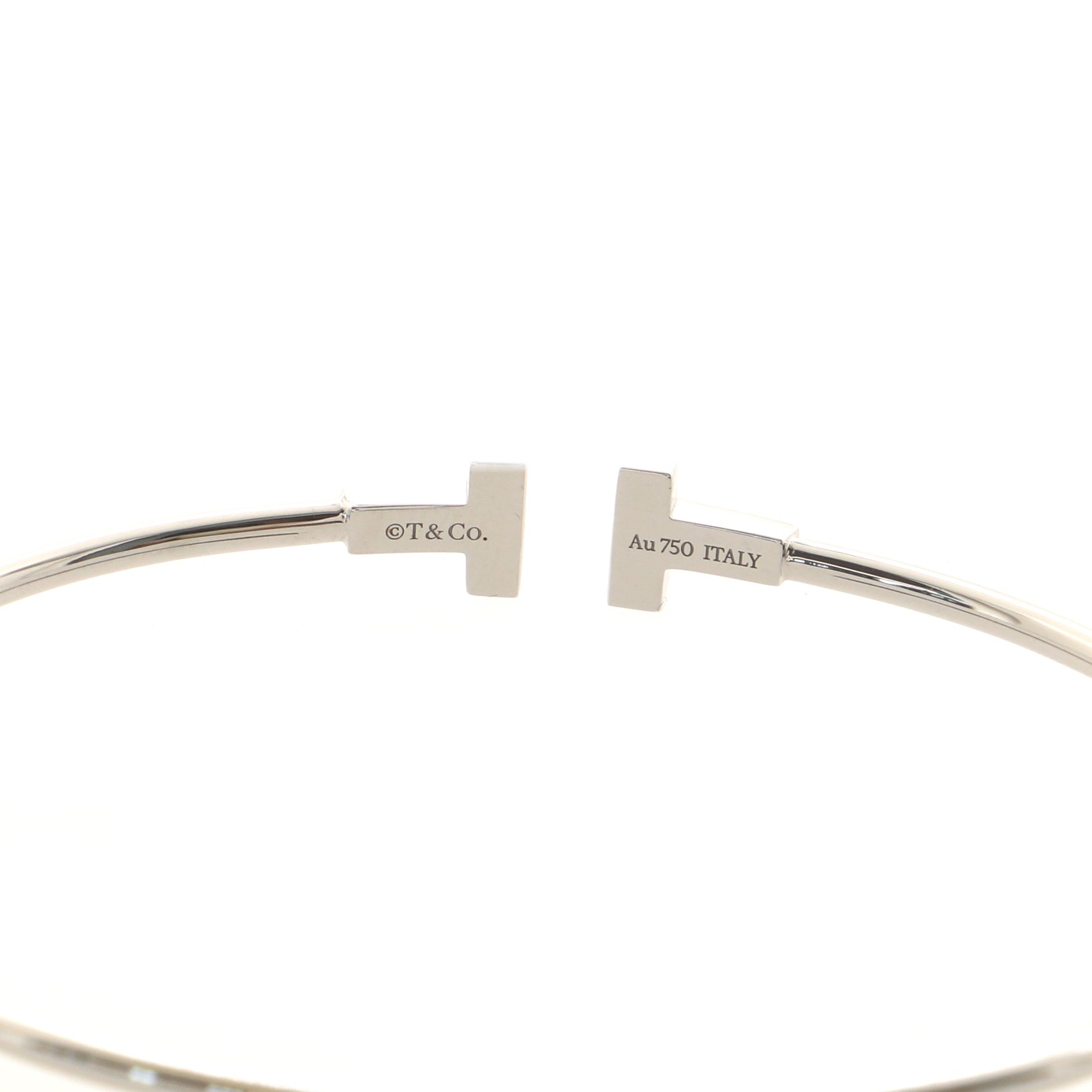 T Wire Bracelet 18K White Gold