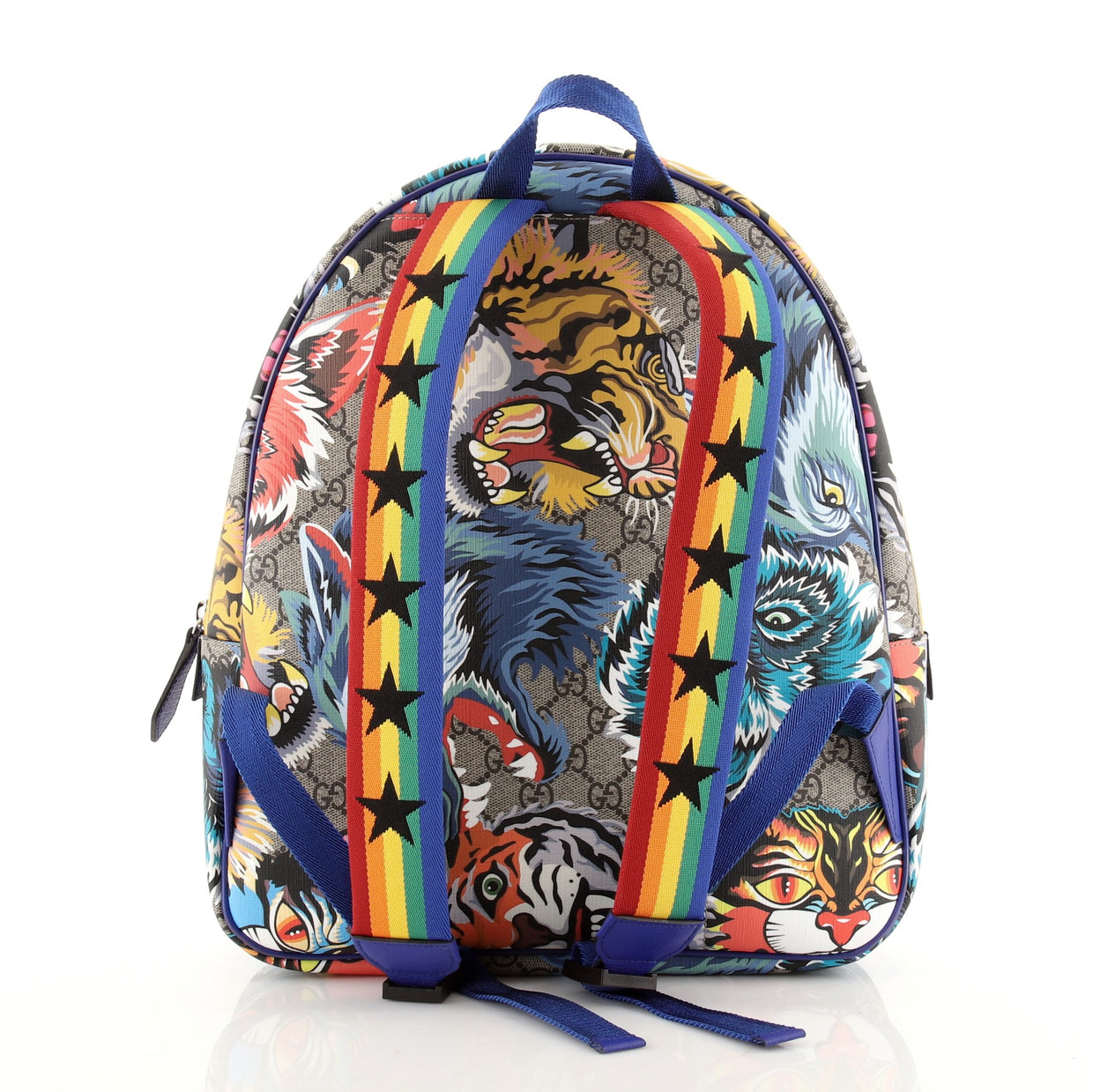 Gucci Zip Around Monster Backpack Printed GG Coated Canvas Small 846951 ...