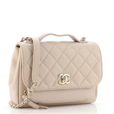 Chanel Business Affinity Flap Bag Quilted Caviar Small 85302124 - Rebag