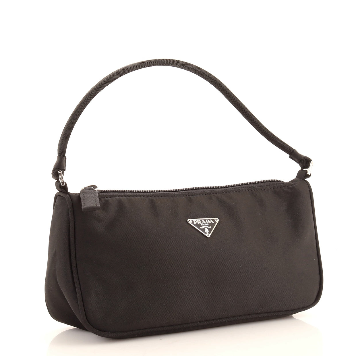 Prada Pochette Shoulder Bag Tessuto Small Black 854681
