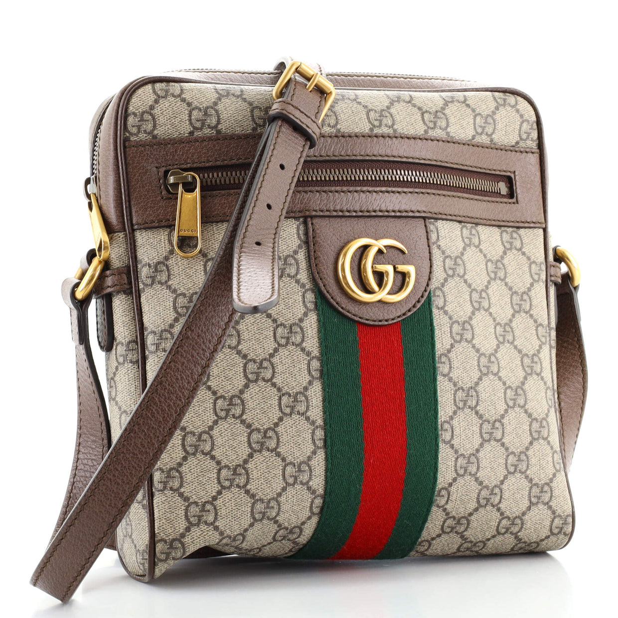 Gucci Ophidia Messenger Bag GG Coated Canvas Small Brown 859745