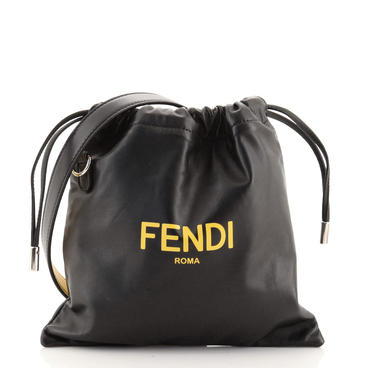 Fendi Pack Pouch Crossbody Bag Leather Small Black 867401
