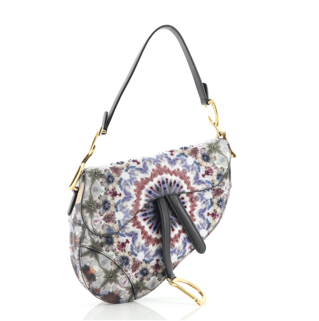 Christian Dior Saddle Handbag Beaded KaleiDiorscopic Calfskin Medium ...