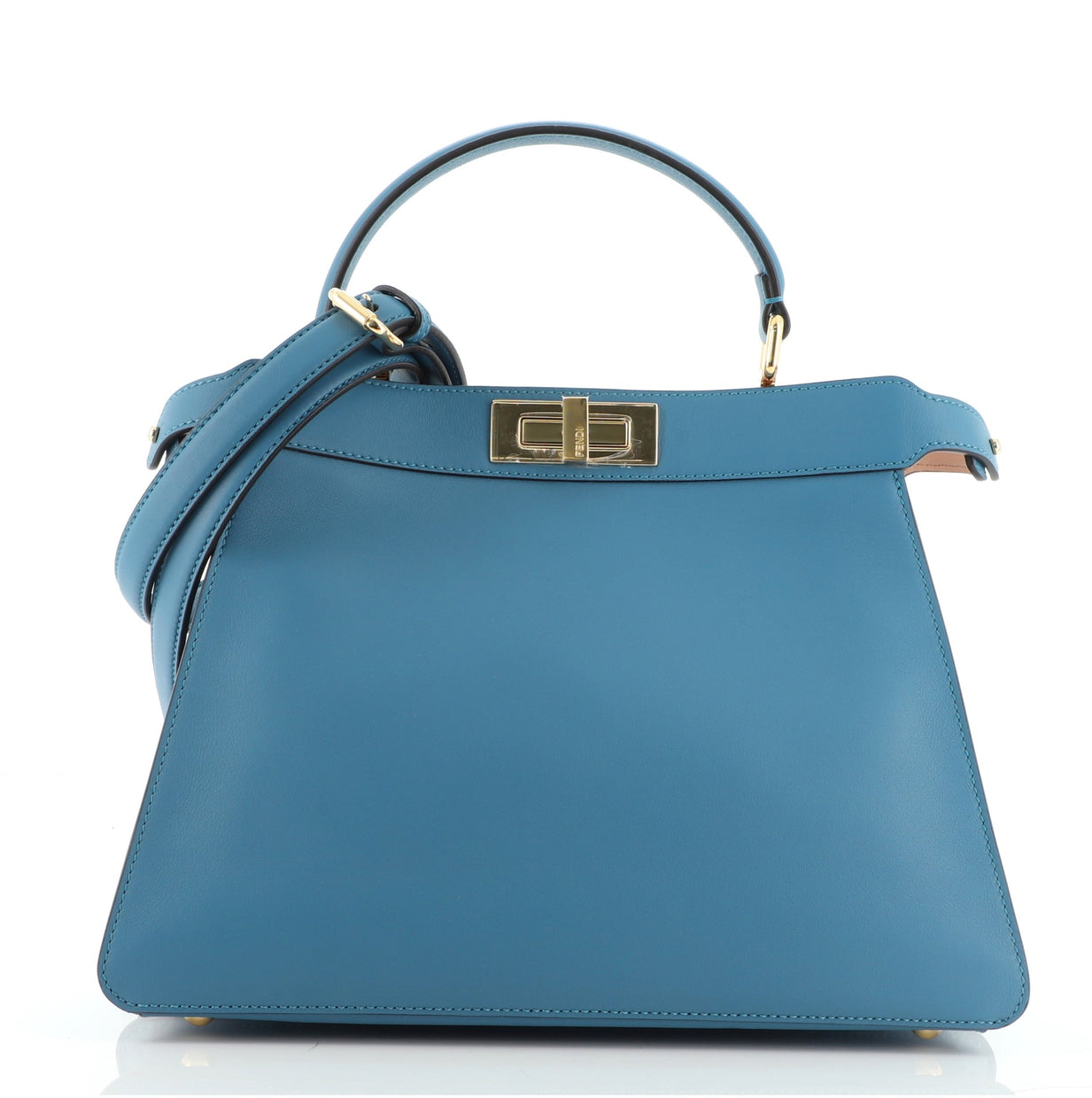 Fendi Peekaboo ISeeU Bag Leather Medium Blue 875261