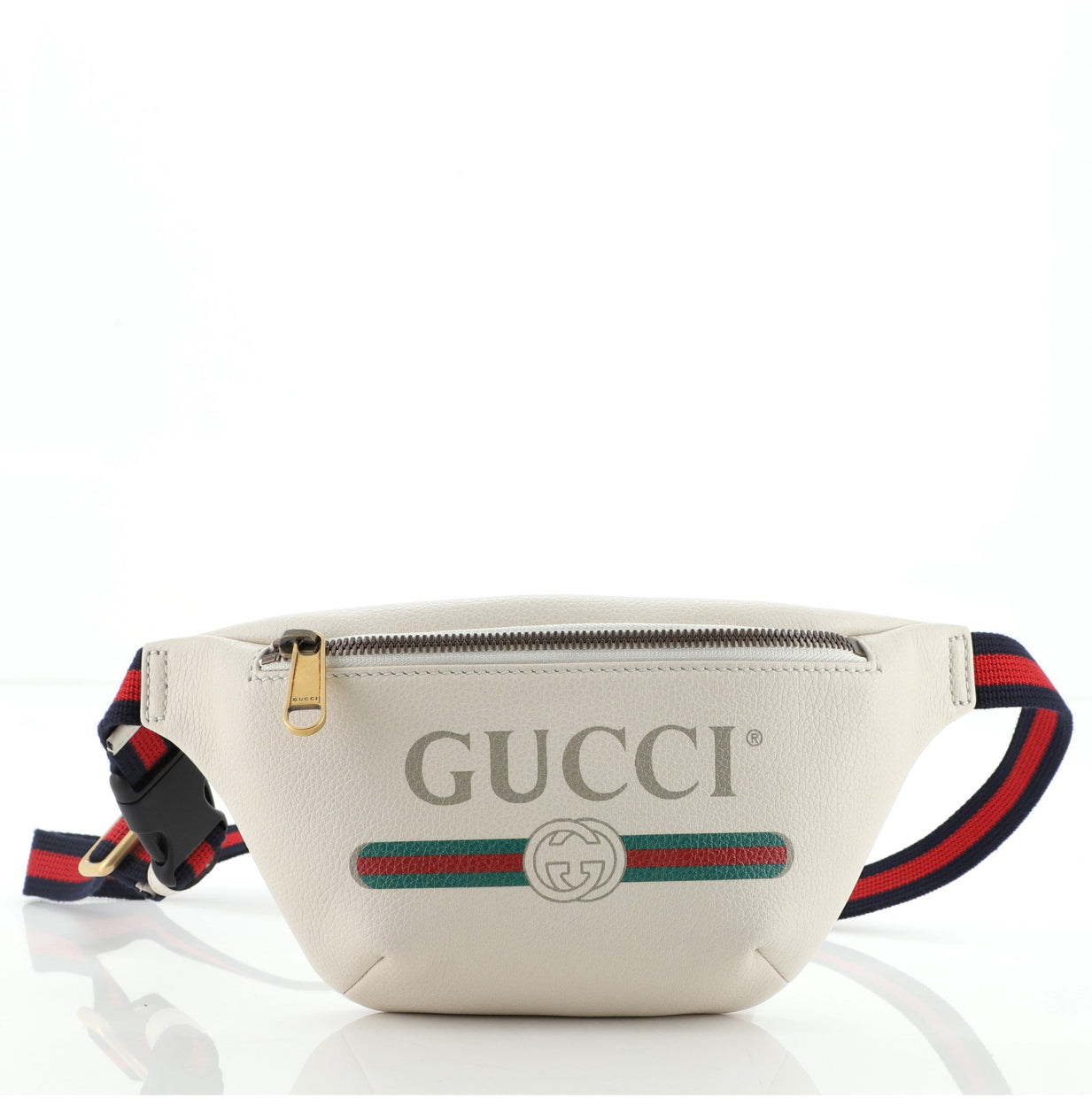 Gucci Logo Belt Bag Printed Leather Small Neutral 878771